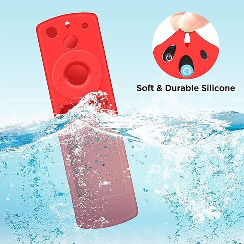 4 عبوات حافظة لجهاز Alexa Voice Remote الجيل الثالث 2021، غطاء واقي لجهاز Fire TV Stick 4k 2021 جهاز التحكم عن بعد بديل جديد تمامًا من السيليكون لحماية حامل الجلد - أزرق متوهج، أخضر متوهج، أحمر، أزرق in Kuwait