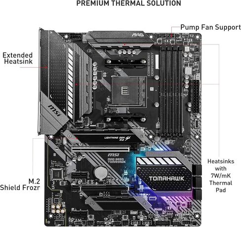 MSI MAG Tomahawk AMD B550 Socket AM4 ATX DDR4-SDRAM Motherboard in Saudi Arabia