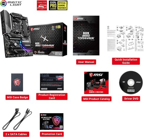 MSI MAG Tomahawk AMD B550 Socket AM4 ATX DDR4-SDRAM Motherboard in Saudi Arabia