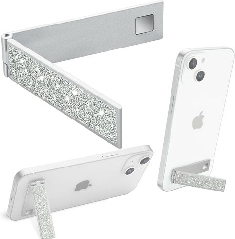 Mini Phone Kickstand, Folding Invisible Portable Metal Cell Phone Stand Holder for Desk, Compatible with iPhone, Samsung and All Cellphones, Gold in Kuwait
