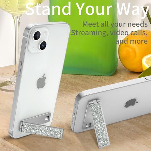 Mini Phone Kickstand, Folding Invisible Portable Metal Cell Phone Stand Holder for Desk, Compatible with iPhone, Samsung and All Cellphones, Gold in Kuwait