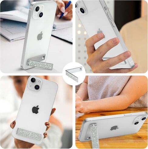 Mini Phone Kickstand, Folding Invisible Portable Metal Cell Phone Stand Holder for Desk, Compatible with iPhone, Samsung and All Cellphones, Gold in Kuwait