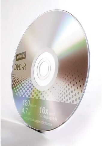 Staples 560845 4.7Gb 16X Dvd-R Slim Jewel Case 10/Pack (12202) in Saudi Arabia
