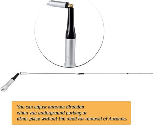 HYS Amateur VHF/UHF Mobile Radio Antenna, 42.7inchs, FM Transceiver UHF Male Antenna for 2m 70cm 144Mhz/430Mhz Dual Band Portable Amateur Car/Truck Radio in Saudi Arabia