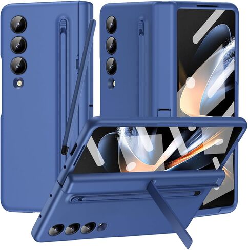 NINKI Compatible Samsung Galaxy Z Fold 3 Case with S Pen Holder and S Pen,Kickstand Hinge Protection Case for Samsung Z Fold 3 Case Screen Protector,Samsung Fold 3 Case Galaxy Fold 3 Phone Case Black in Saudi Arabia