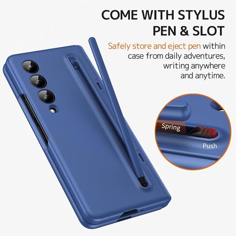 NINKI Compatible Samsung Galaxy Z Fold 3 Case with S Pen Holder and S Pen,Kickstand Hinge Protection Case for Samsung Z Fold 3 Case Screen Protector,Samsung Fold 3 Case Galaxy Fold 3 Phone Case Black in Saudi Arabia