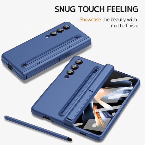 NINKI Compatible Samsung Galaxy Z Fold 3 Case with S Pen Holder and S Pen,Kickstand Hinge Protection Case for Samsung Z Fold 3 Case Screen Protector,Samsung Fold 3 Case Galaxy Fold 3 Phone Case Black in Saudi Arabia