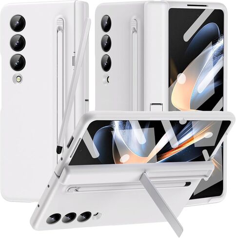 NINKI Compatible Samsung Galaxy Z Fold 3 Case with S Pen Holder and S Pen,Kickstand Hinge Protection Case for Samsung Z Fold 3 Case Screen Protector,Samsung Fold 3 Case Galaxy Fold 3 Phone Case Black in Saudi Arabia
