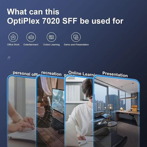 Dell OptiPlex 7020 SFF Desktop Computer PC with 24" FHD Monitor,Core i3-4160,16GB RAM, 512GB SSD,PC Speakers,Keyboard&Mouse,WiFi, HDMI,Bluetooth, Windows 10Pro (Renewed) in Saudi Arabia