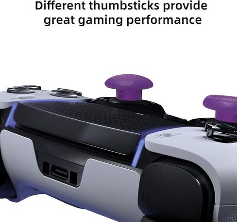 مجموعة استبدال مجاذيف أعواد الإبهام وأزرار التشغيل لوحدة تحكم PS5 Edge - ملحقات المجاذيف الخلفية لعصي الإبهام لوحدة تحكم PS5 Edge (10 مجموعات - أبيض + فضي) in Kuwait