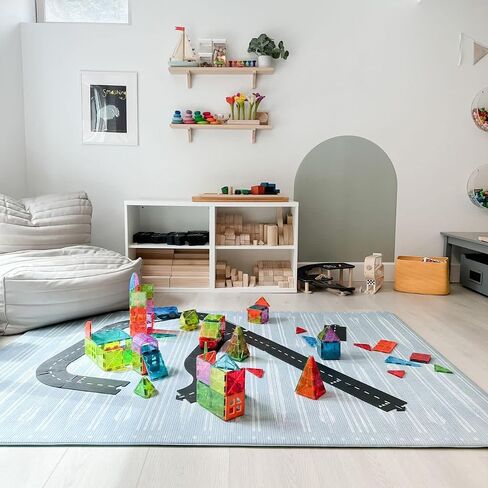 The Shwally PlayMat - Soft Baby Play Mat - Reversible Foam Floor Mat - Waterproof, Wipe-Clean, Durable, Non-Toxic and Hypoallergenic - Large (6.5' X 4.5') in Saudi Arabia