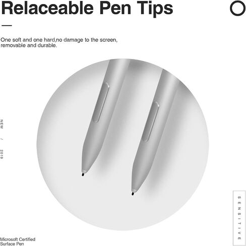 Surface Pen, Skymirror Microsoft Pen Compatible with Surface Pro 11/10/9/8/7+/X/7/6/5/4/3, Surface Book 3/2/1, Surface Go, Surface Laptop, Surface Go Laptop with high Pressure Sensitivity in Saudi Arabia