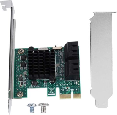 محول PCI Express إلى SATA، بطاقة توسيع PCIE ذات 4 منافذ إلى SATA 3.0 6G بطاقة توسيع SATA 3.0. in Saudi Arabia