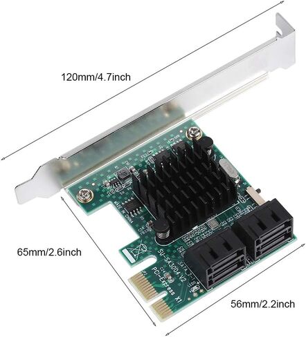 محول PCI Express إلى SATA، بطاقة توسيع PCIE ذات 4 منافذ إلى SATA 3.0 6G بطاقة توسيع SATA 3.0. in Saudi Arabia
