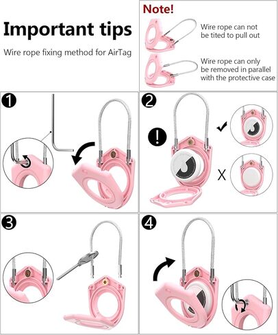 حامل بطاقة هوائية، عبوة واحدة من علبة بطاقة هوائية مع كابل سلكي، سلسلة مفاتيح علامات هوائية مضادة للخدش لعلامات Apple Air، ملحقات Airtag لجهاز تعقب مكتشف العناصر بنظام تحديد المواقع العالمي (GPS) in Kuwait