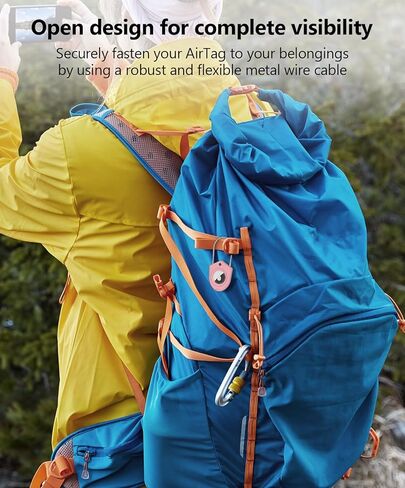 حامل بطاقة هوائية، عبوة واحدة من علبة بطاقة هوائية مع كابل سلكي، سلسلة مفاتيح علامات هوائية مضادة للخدش لعلامات Apple Air، ملحقات Airtag لجهاز تعقب مكتشف العناصر بنظام تحديد المواقع العالمي (GPS) in Kuwait