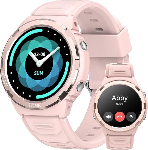 AMAZTIM Smart Watches for Women,Lightest Fitness Tracker with 5ATM Waterproof,Answer/Dial Calls,1.3'AMOLED Ultra HD Display,AI Voice Assistant 24H Sleep/Heart Rate (Pink) in Saudi Arabia