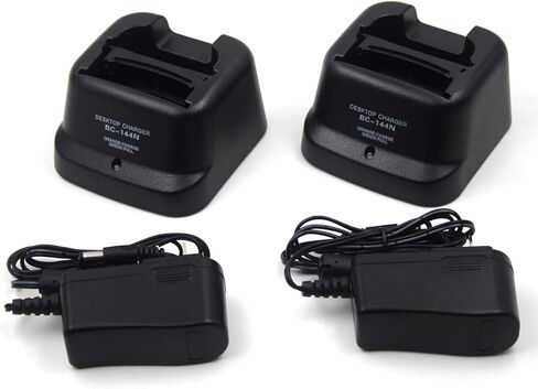(2-Pack) BC-144N BC-137 Desktop Charger for ICOM IC-V82 IC-V8 IC-T3H BP-209N BP-210N IC-A6 IC-A24 IC-F4GT IC-F30GT IC-F11 in Saudi Arabia
