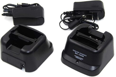 (2-Pack) BC-144N BC-137 Desktop Charger for ICOM IC-V82 IC-V8 IC-T3H BP-209N BP-210N IC-A6 IC-A24 IC-F4GT IC-F30GT IC-F11 in Saudi Arabia