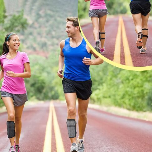 Cell Phone Calf/Leg Band Holster 2 Pack Nonslip Band Smartphone Holder with Adjustable Strap Leg Wallet Leg Phone Holder Sport Leg Band Leg Pouch for Men Women Running Workout (Black) in Kuwait