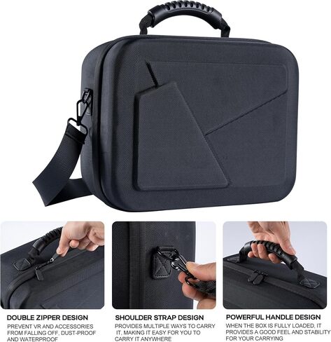 Carrying Case Compatible with Apple Vision Pro and Accessories, Portable Case for Travel and Home Storage (Classic Black) in Saudi Arabia
