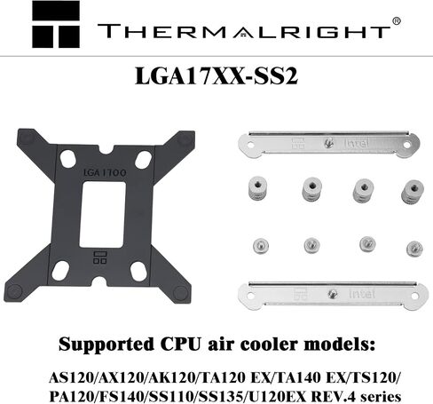 Thermalright LGA 1700-SS2 Mounting Kit for CPU Coolers on Intel's LGA1700 Platform (Black), Mounting Kit for LGA1700Socket, Compatible 12th/13th CPU in Saudi Arabia