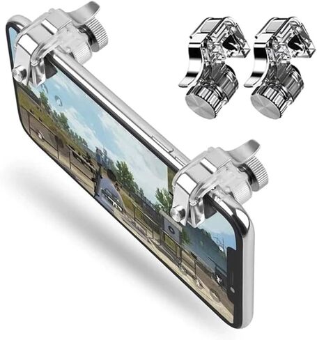 Ecoshopmaster Gamepad Triggers R11 Buttons L1 R1 Triggers Gamer للهاتف الخلوي متوافق مع ألعاب مثل Pubg Free Fire Fortnite COD (شفاف) in Saudi Arabia