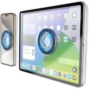 Magnetic Wall Tablet Phone Holder - 2 Pack, Magnet iPad Wall Mount for Home, Office, Kitchen, Bathroom, Fridge, wall Portable Monitor Mount for 4.7-15.6" iPad, Phone, Monitor, Reader, Kindle