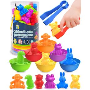 Counting Animals Montessori Toys for 3 4 5 Years Old Boys Girls, Preschool Learning Activities Kindergarten Educational Sensory Toys Gifts for Kids Toddlers Ages 2-4, 3-5, 4-8