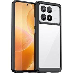 for Redmi K70E/POCO X6 Pro Phone Case, with Lightweight and high Transparency Shock Absorption Protection, TPU Material for Comfortable Touch, Screen Camera for high Protection, (Black)