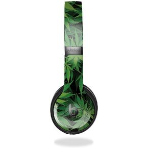 Skin Compatible with Beats Solo 4 - Weed - Premium 3M Vinyl Protective Wrap Decal Cover - Easy to Apply | Crafted in The USA by MightySkins