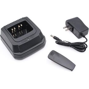 Replace NTN9858 NTN8923 NTN7144 Battery Charger with Belt Clip for Motorola XTS2500 XTS3000 XTS5000 MT2000 MTS2000 HT1000 GP900 GP1200 PR1500 Radio (NO-IMPRES)