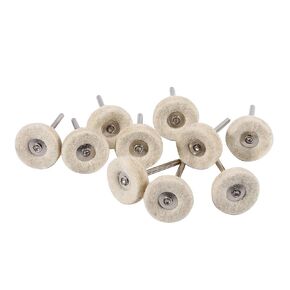 Commpressed Wool Fabric, Polishing Buffing Wheel Set 10PCS 25MM Mini Brush Polishing Kit for Watch and Jewelry
