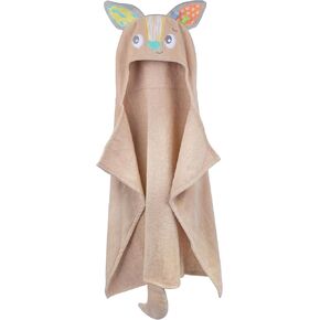 Playgro Fauna Friends Kangaroo Hooded Towel for Kids - Soft and Cozy 100% Cotton Baby Towels with Kangaroo-Inspired Hood - Ideal Baby Bath Towels for Newborns to Toddlers