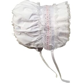 قبعة N'Ice Caps للفتيات الصغيرات من الدانتيل الأبيض لحديثي الولادة قبعة شمس مناسبة خاصة (أبيض، 12 شهرًا) in Kuwait