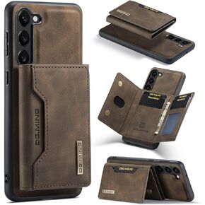 SZHAIYU 2 in 1 Detachable Leather Phone Cases for Samsung Galaxy S23 Ultra 5G Case Wallet with Card Holder Men 6.8'' (Black,S23 Ultra)