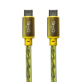 SlimQ USB C to USB C Charging Cable, Type-C to Type-C, C to C Fast Charging for 60w (20v/3a) for Laptops and 3a for Mobile Phones (5ft, Grey)