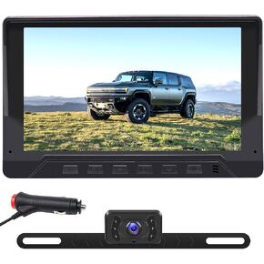 7 Inch Backup Camera Truck Hitch Trailer HD 1080P Car Rear View Camera Monitor kit Night Vision DIY Guide Lines IP68 Waterproof for Cars RVs Trucks Pickup Tractors Bus Semi-Trailers