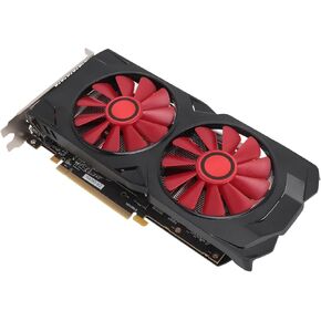 Game Graphics Card, RX580 8GB GDDR5 256bit Quiet Dual Cooling Fan PCIe Gaming Graphics Card, with PCI Express 2.0 16X Slot, PCB Material, for Desktop PC