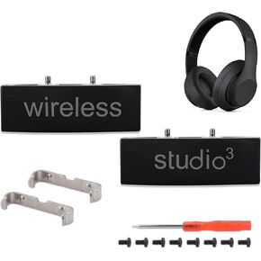 Studio 3 Hinge Headband Connector Replacement Metal Repair Parts Compatible with Beats Studio 3.0 Wireless Over-Ear Headphones Repair Kit (Black)