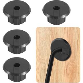 4pcs Wall Bushing for Starlink Dishy Ethernet Cable, Black Cable Wall Grommet Cord Wall Pass Through Cable Bushings for 1 Inch Wall Hole and Furniture Wire Hole