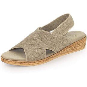 ATLANTIC Sling-back Cork Wedge Sandal by Charleston Shoe Co.