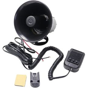 3 Tone Sound Car Siren Speaker,DV12V,50W Car Horn Vehicle Horn with Mic Loudspeaker Emergency Electronic PA System Police Siren
