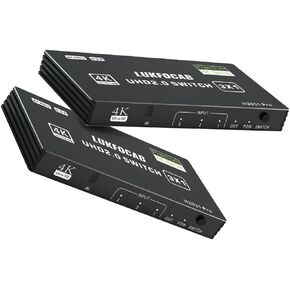 HDMI 2.0 Switch 3 in 1 Out, 4K 60Hz UHD 3 Port HDMI Selector Box, Auto Switch with IR Remote Control Support HDCP 2.2 HDR10 3D 18Gbps, Compatible with Xbox PS5/4/3 Fire Stick Roku DVD Player PC HDTV