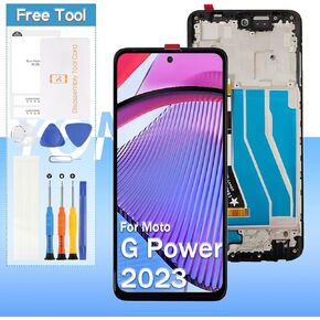 Screen Replacement for Motorola Moto G Power 5G 2023 XT2311 6.5“ LCD Display Touch Digitizer Assembly with Tools(Black with Frame)