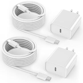 iPhone 15 Charger Fast Charging, 20W USB C iPhone 15 Pro Max Charger Block with 10ft Long USB C Charging Cable Cord for iPhone 15/15 Pro/15 Pro Max/15 Plus, iPad 12.9/11/10.9, Samsung Galaxy S24Ultra