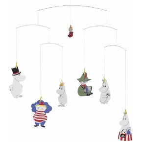 Moomin Hanging Nursery Mobile - 23 Inches - High Quality - Handmade in Denmark by Flensted