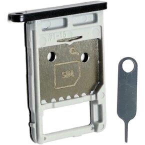 SIM Card Tray SIM Holder Micro SD Slot Plate Replacement Part for Samsung Galaxy Tab S7 FE 5G T736B (Black)