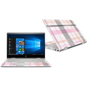 MightySkins Glossy Glitter Skin for HP Envy x360 Convertible 15" (2018) - Plaid | Protective, Durable High-Gloss Glitter Finish | Easy to Apply, Remove, and Change Styles | Made in The USA