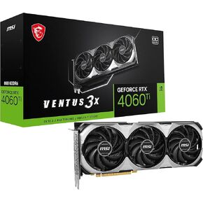 MSI GeForce RTX 4060 Ti Ventus 2X Black 8G OC Graphics Card -NVIDIA RTX 4060 Ti, 8GB GDDR6 Memory, 18Gbps, PCIe 4.0, DLSS3